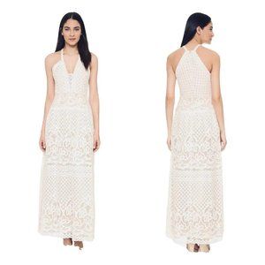 BCBGMaxAzria White Maxi Dress Graduation Wedding Size 6
